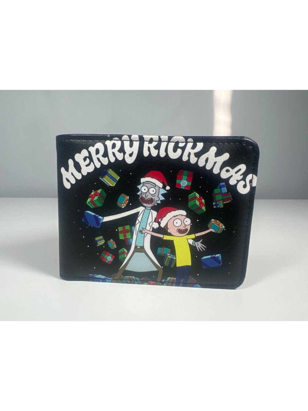 Buckle-Down Men's Bi-fold Wallet - Rick & Morty - Merry Rickmas